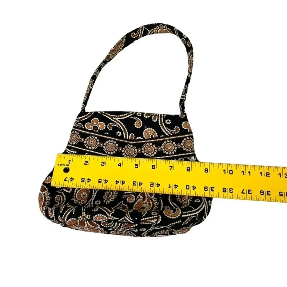 Vera Bradley Womens Shoulder Bag in Cafe Caffe Latte Brown Black Hannah Style